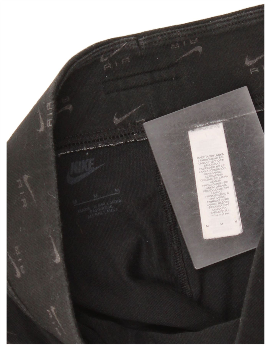 Женские леггинсы с рисунком Nike UK 12, хлопковые, средние, черные