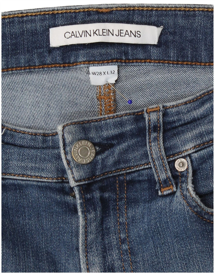 Мужские узкие джинсы Calvin Klein W28 L27, синий хлопок