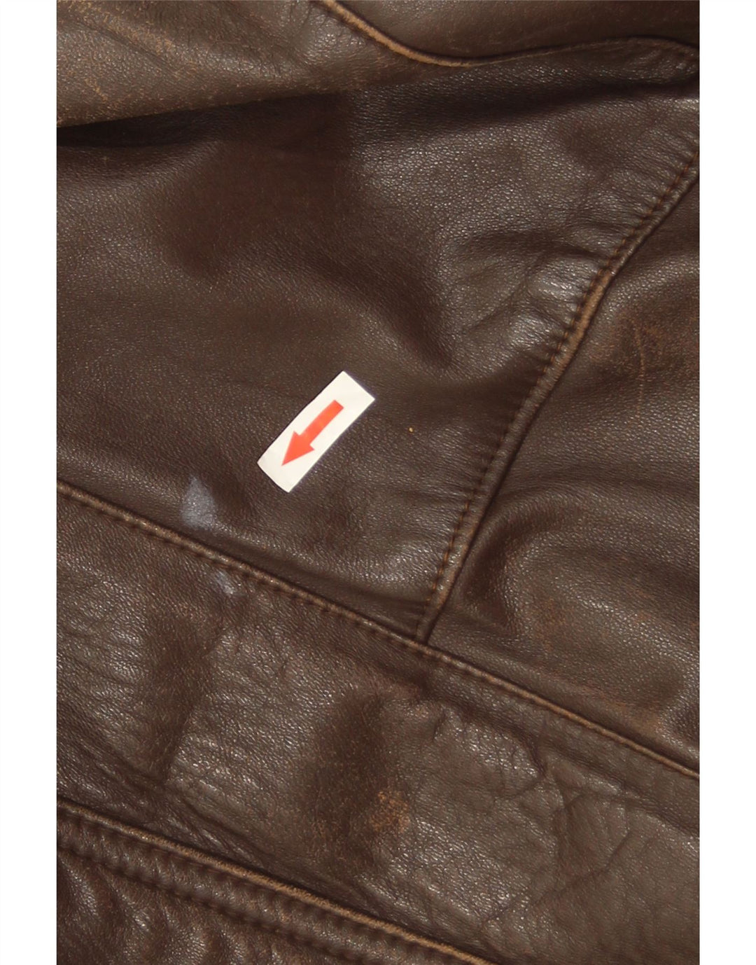 Винтажная мужская кожаная куртка UK 44 2XL Коричневая