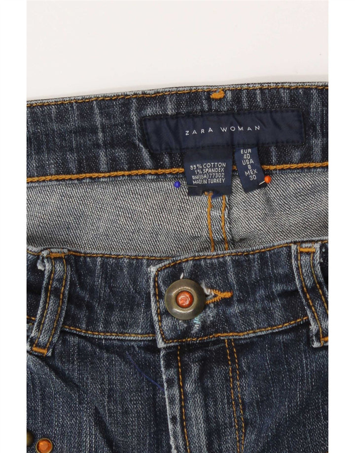 Женские джинсы Bootcut Zara EU 40 Medium W30 L35 Темно-синие, хлопок