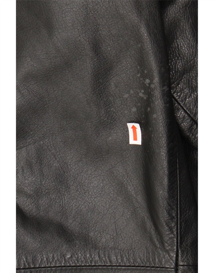 Мужская кожаная куртка VINTAGE IT 50 большая черная кожа