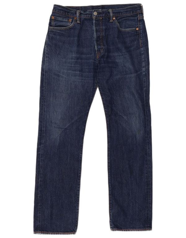 Мужские прямые джинсы LEVI'S 501 W34 L34 синие