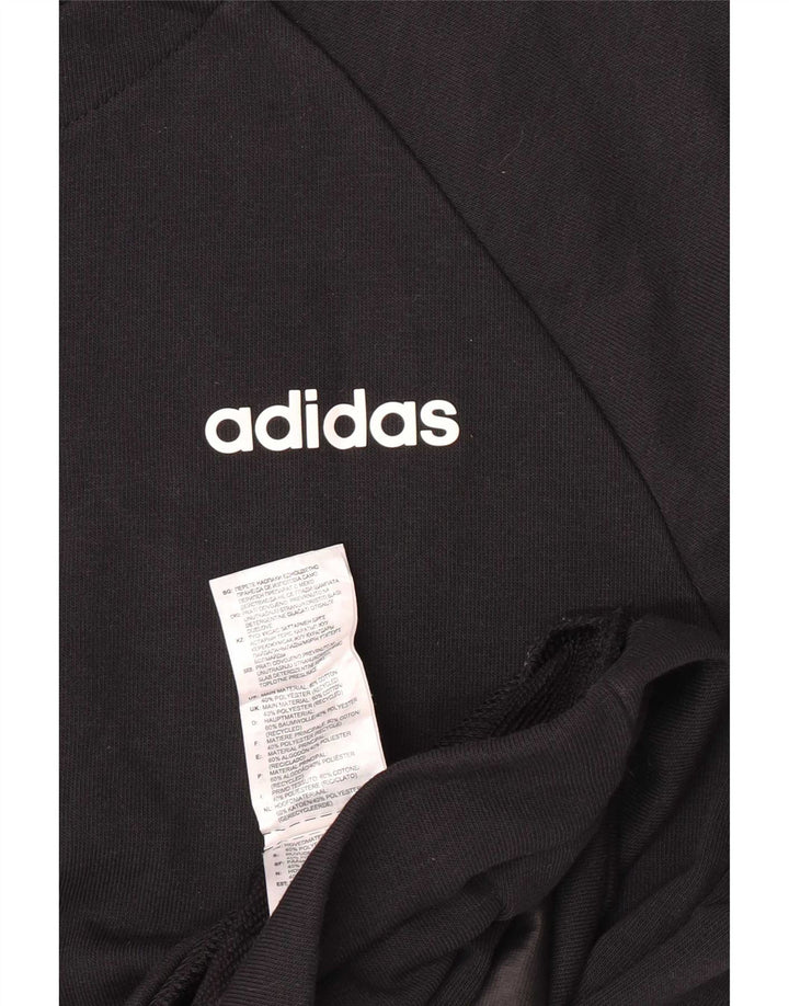 Мужской толстовка Adidas Regular Fit, джемпер среднего размера, черный, хлопок