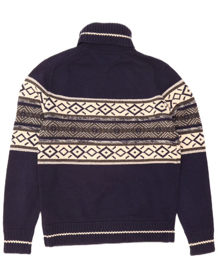 Мужской джемпер с высоким воротником Tommy Hilfiger, средний темно-синий Fair Isle
