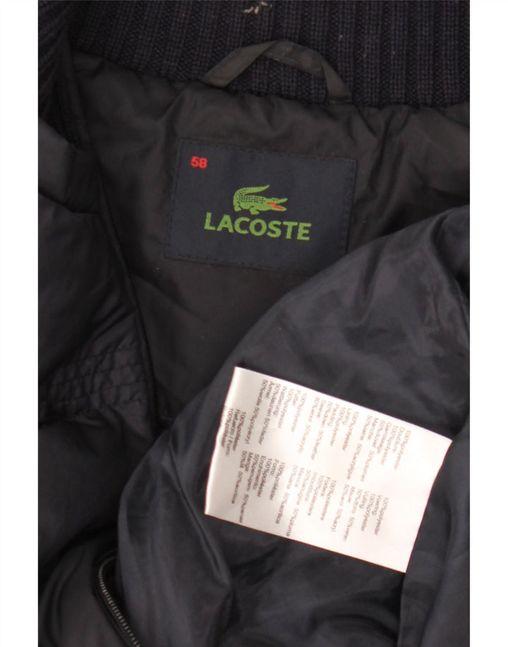 Мужской утепленный жилет Lacoste IT 58 3XL темно-синий из полиэстера