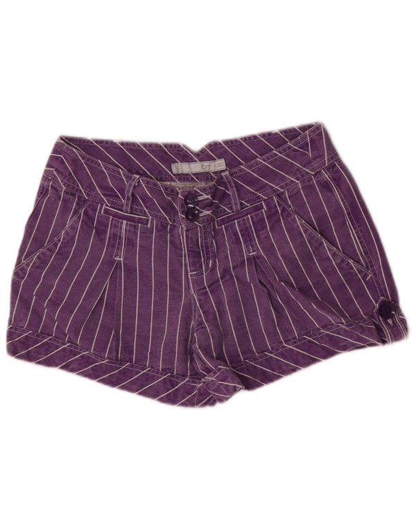 Женские шорты карго Zara Trafaluc EU 36 XS W26, хлопок в фиолетовую полоску