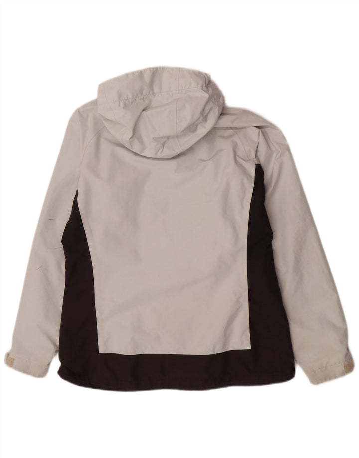 Женская дождевик с капюшоном Helly Hansen UK 14, средний цвет с белыми цветными блоками