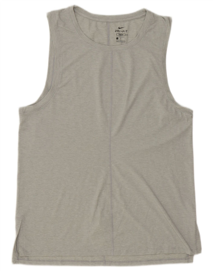 Мужской тонкий жилет Nike Dri Fit, большой серый полиэстер