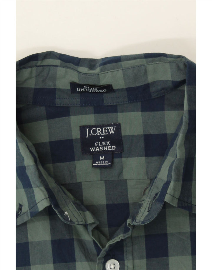 J. CREW Mens Slim Shirt Medium Navy Blue Gingham Cotton Vintage J. Crew and Second-Hand J. Crew from Messina Hembry 
