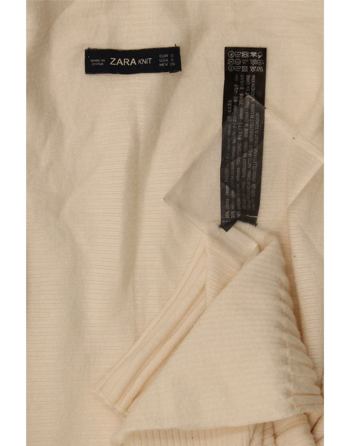 Женский длинный открытый кардиган оверсайз Zara UK 10, маленький бежевый