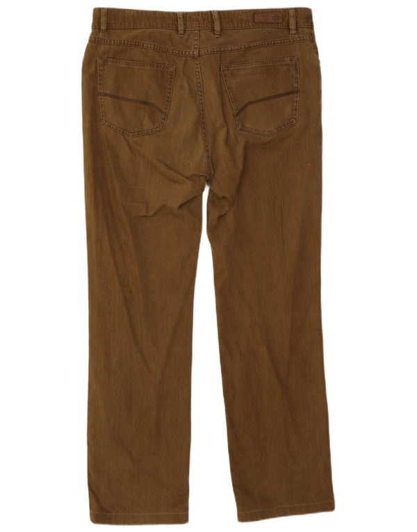 Мужские прямые повседневные брюки Bugatti IT 54 2XL W36 L30 Хаки Хлопок