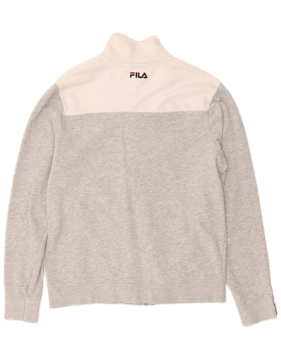 Мужской спортивный костюм Fila, большая серая хлопковая куртка с цветными блоками