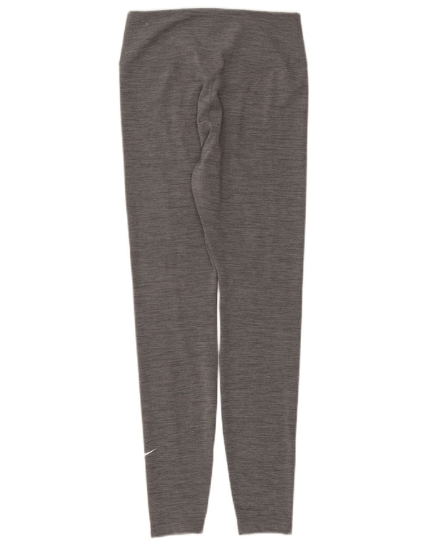 Женские леггинсы Nike Dri Fit UK 8, маленький серый полиэстер с крапинками