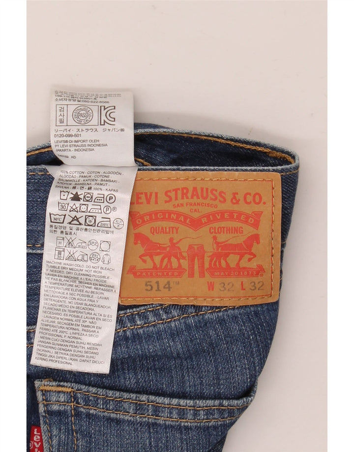 Мужские джинсовые шорты Levi's 514 W32, средний синий хлопок