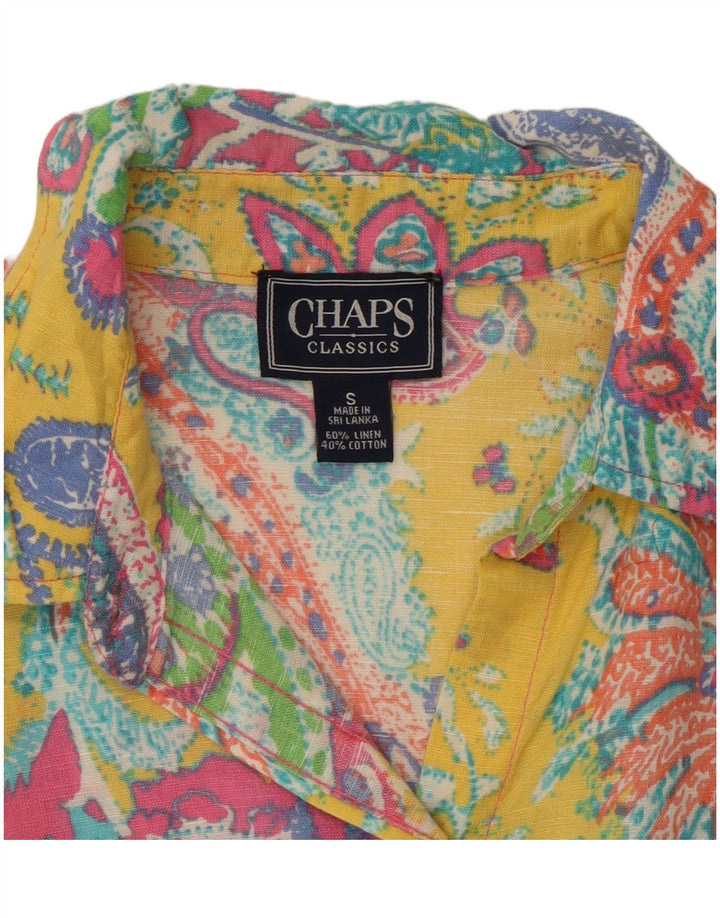 Женская блузка-рубашка с рукавом 3/4 CHAPS UK 10, маленькая, разноцветная, с узором пейсли
