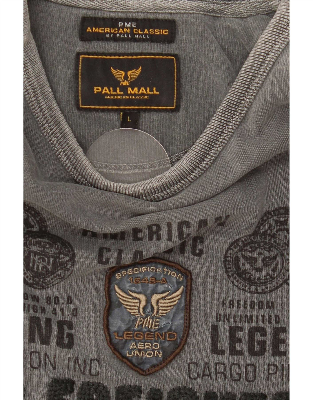 Мужской топ с длинным рукавом Pall Mall, большой серый