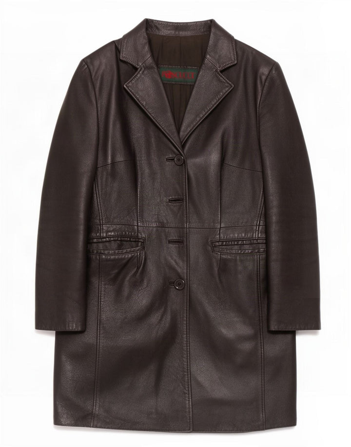 Pascucci Женское кожаное пальто IT 44 Medium Black