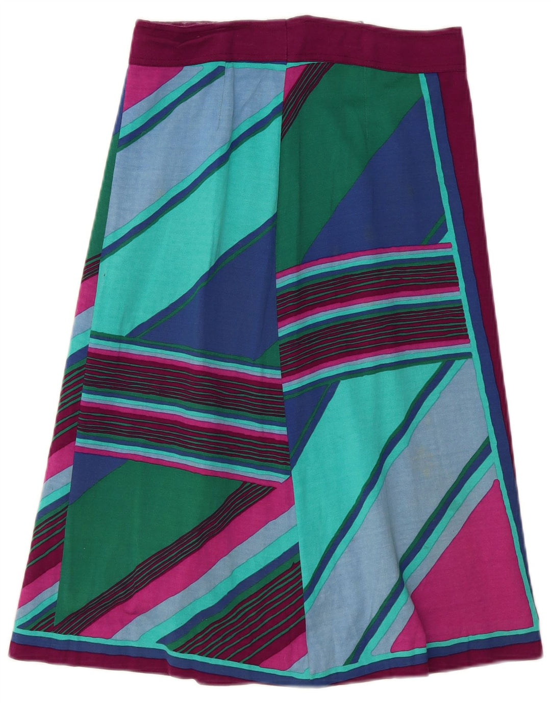 VINTAGE Womens A-Line Skirt IT 46 Large W28  Multicoloured Colourblock