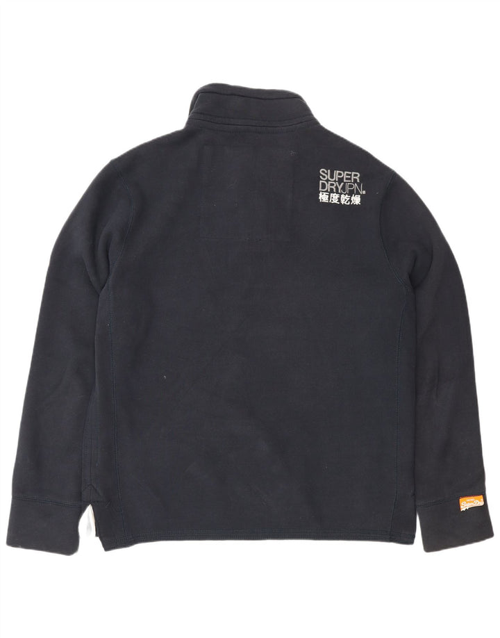 Мужской свитер на пуговицах с рисунком Superdry, джемпер XL, темно-синий, хлопок