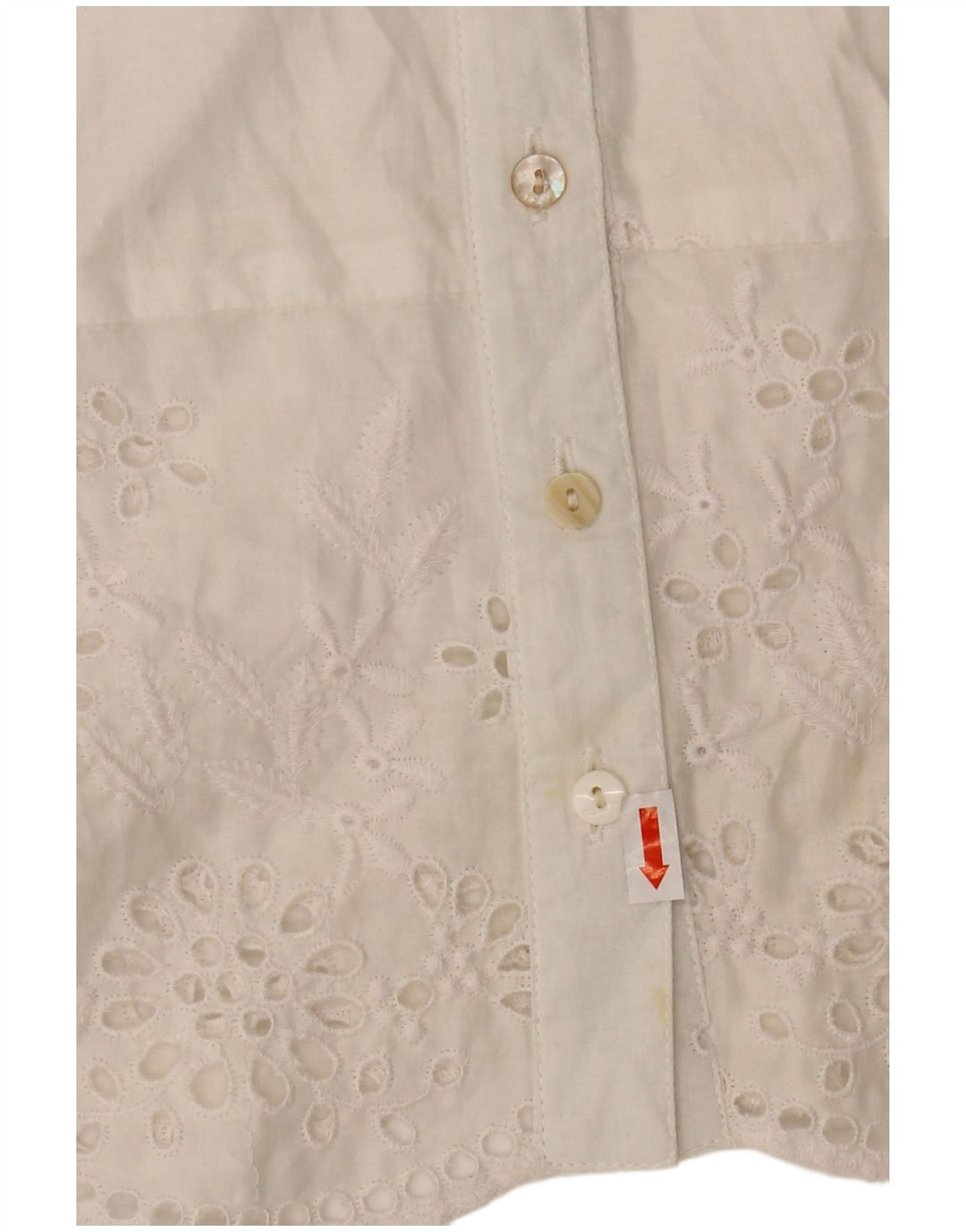 Женская блузка-рубашка с коротким рукавом WAREHOUSE UK 10, маленький размер, белый полиэстер