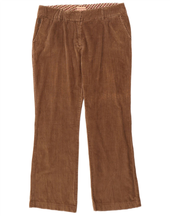 MARLBORO CLASSICS Womens Corduroy Trousers EU 48 Medium W34 L29 Brown