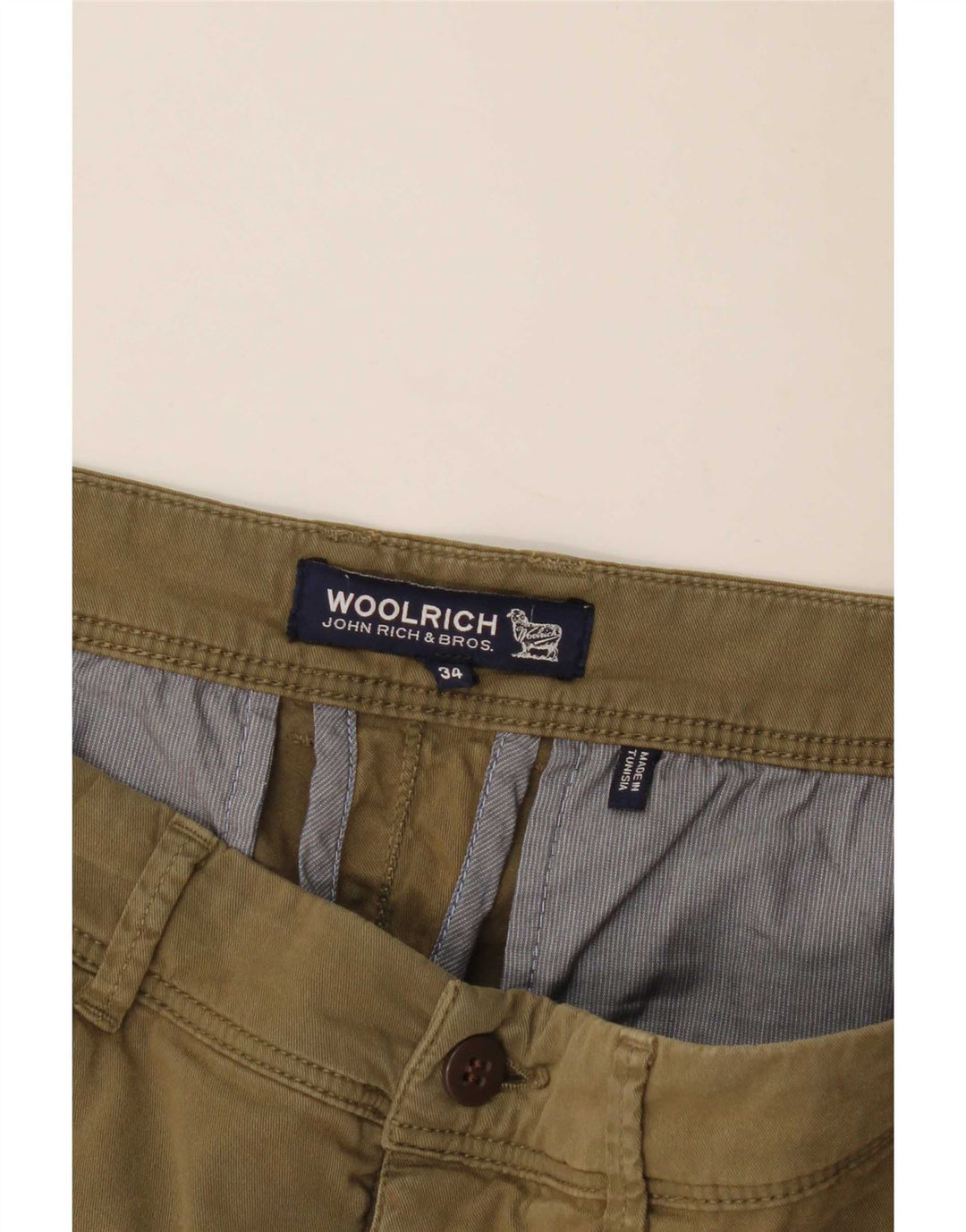 Мужские шорты чинос Woolrich W34, большие, хаки