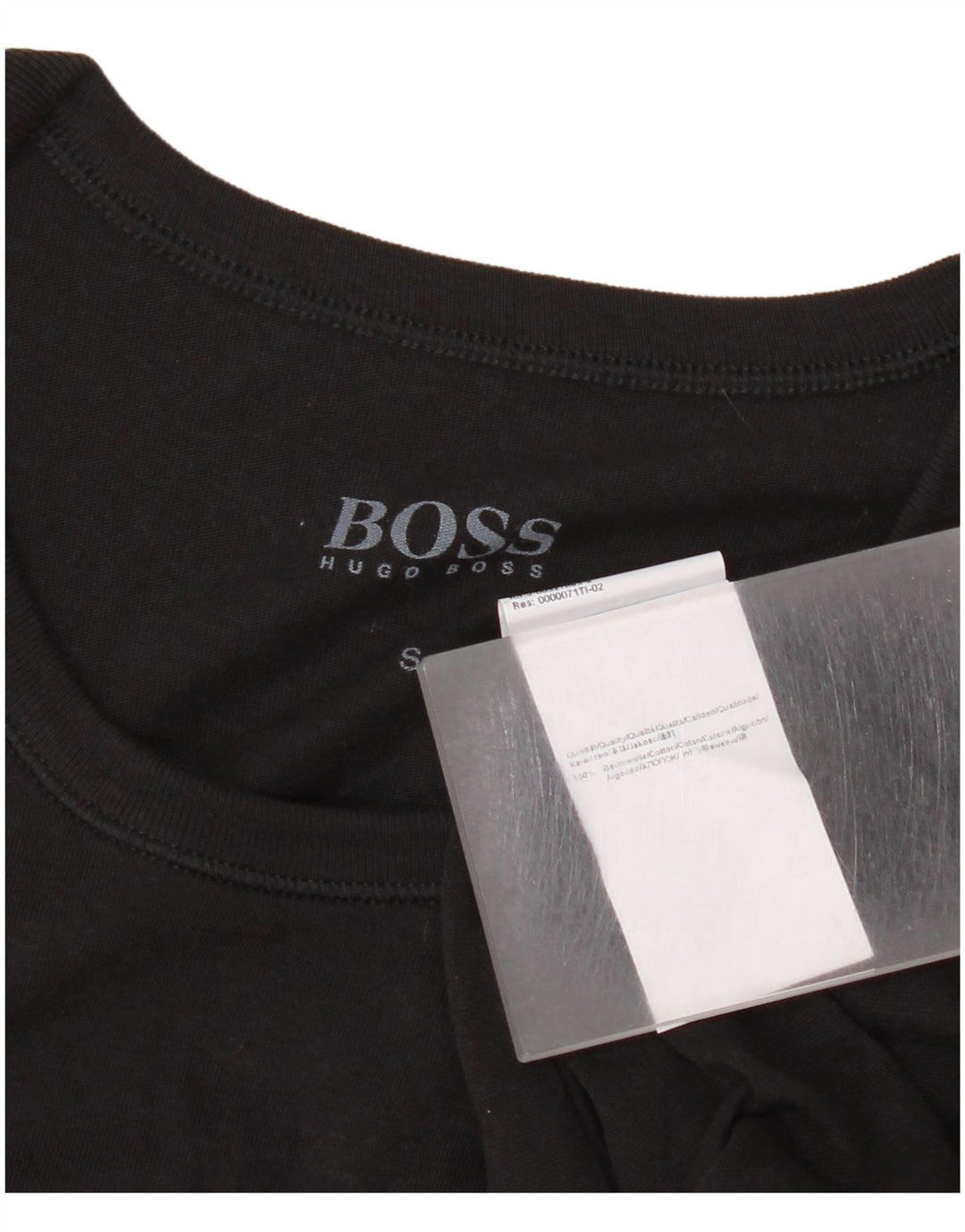 Мужская футболка Hugo Boss, маленький черный хлопок