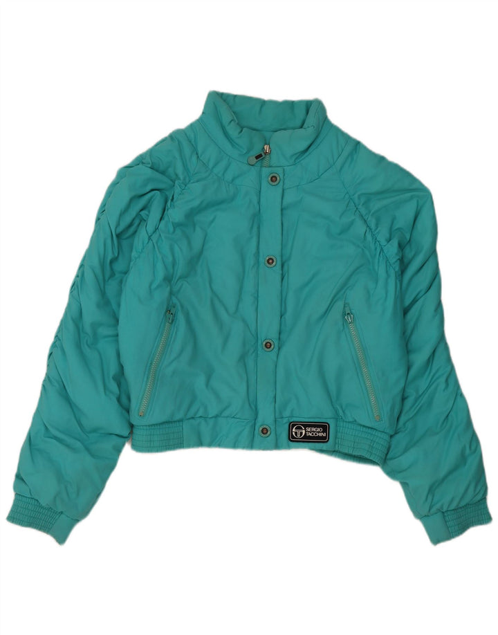Женская укороченная утепленная куртка свободного кроя Sergio Tacchini IT 42 Medium Бирюзовый