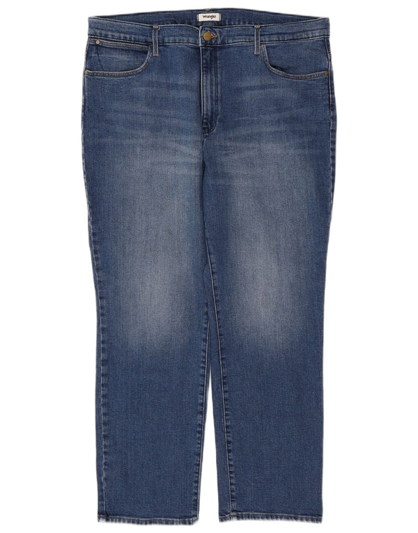 Джинсы мужские прямые WRANGLER W36 L30 синие, хлопок