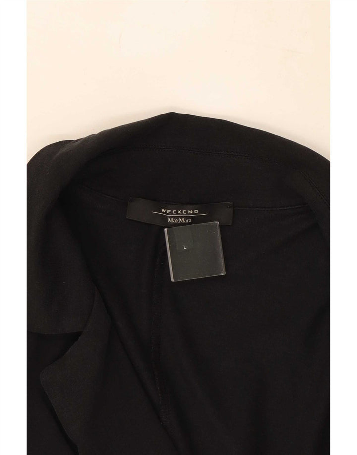 Max Mara Женский пиджак Weekend с 2 пуговицами, Великобритания 14, большая черная лайкра