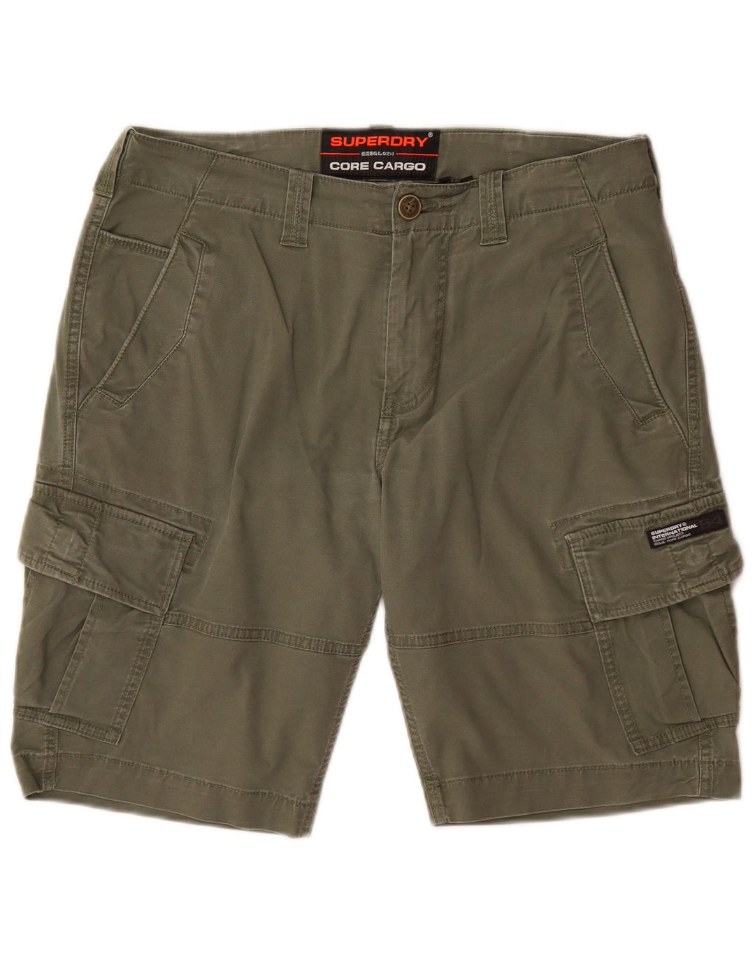 Мужские шорты карго Superdry W32, средний цвет хаки, хлопок