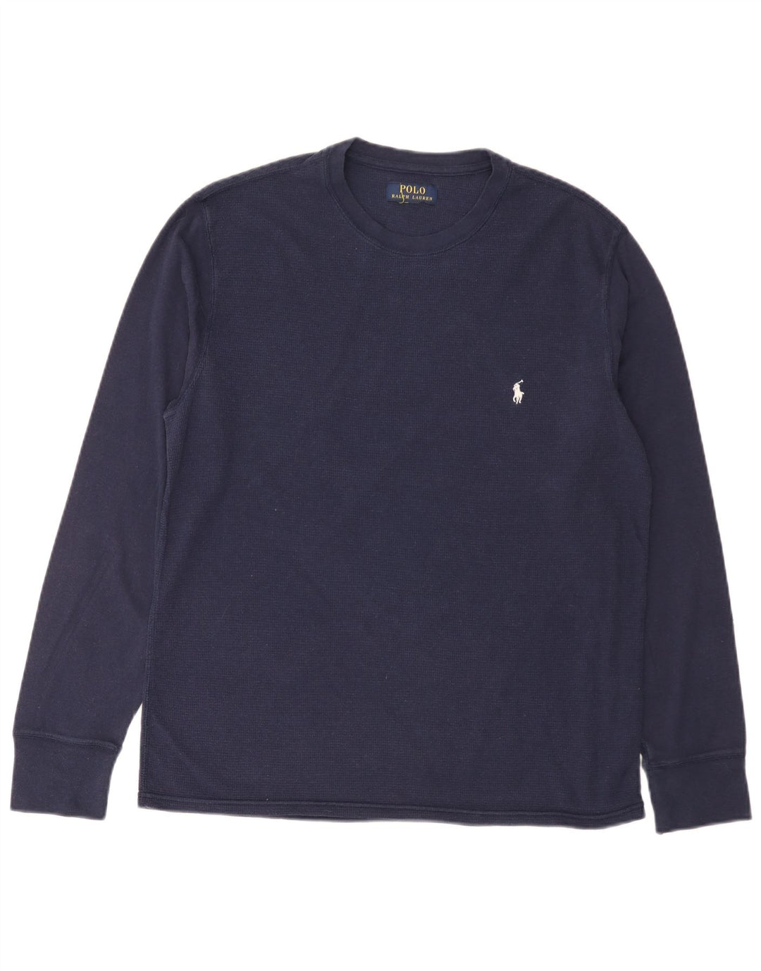 Мужской топ с длинным рукавом Polo Ralph Lauren среднего темно-синего цвета