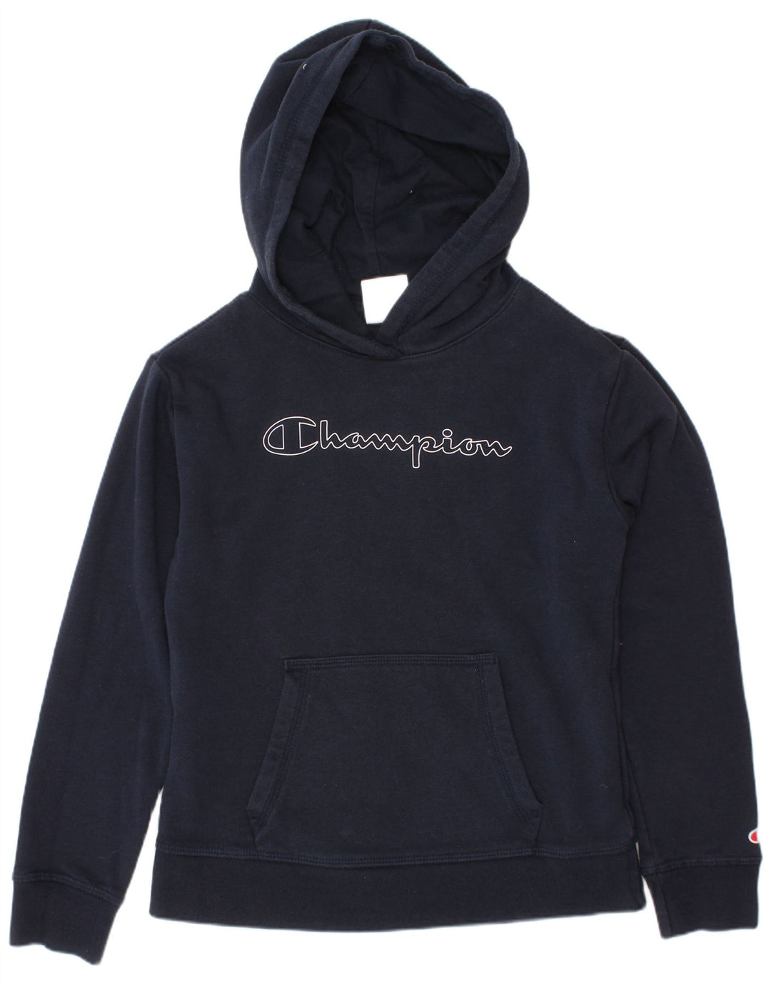 Джемпер с капюшоном CHAMPION для девочек 9–10 лет, средний темно-синий, хлопок