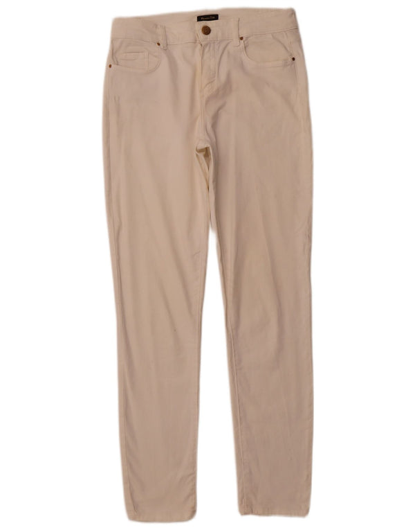 MASSIMO DUTTI Женские повседневные узкие брюки EU 40 Medium W30 L29 Белые