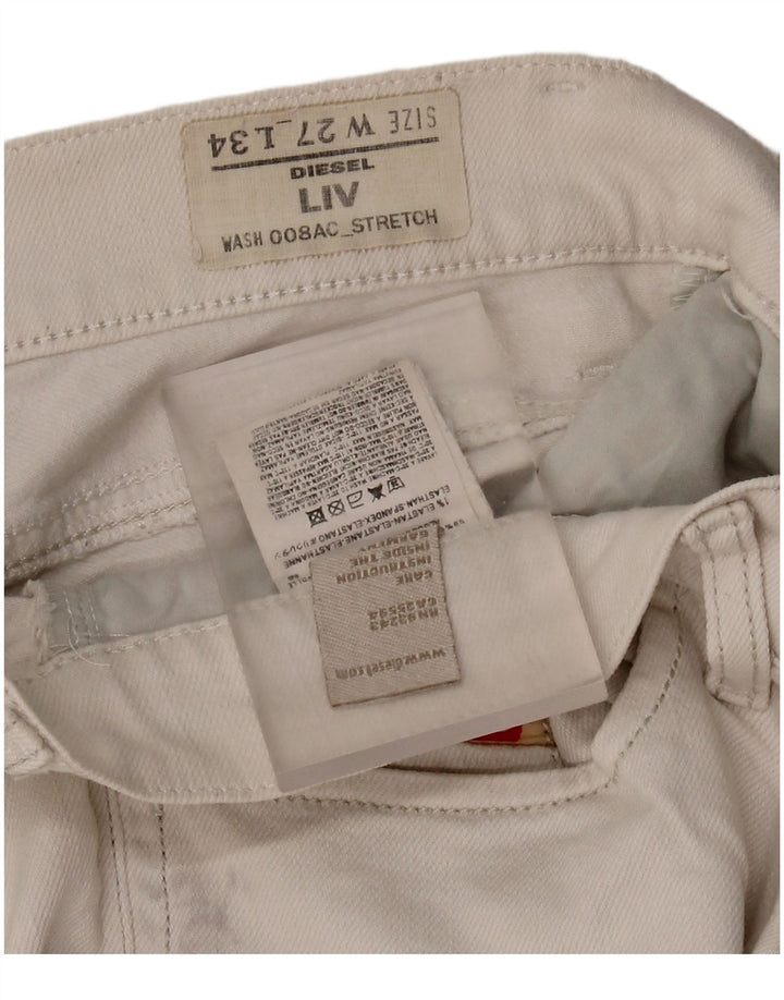 Женские прямые джинсы DIESEL Liv Slim W27 L24, белый хлопок