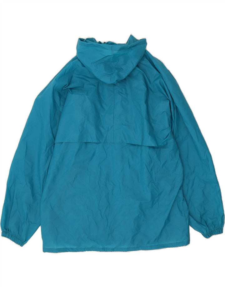K-WAY Mens Hooded Rain Jacket UK 42 XL Blue Vintage K-Way and Second-Hand K-Way from Messina Hembry 