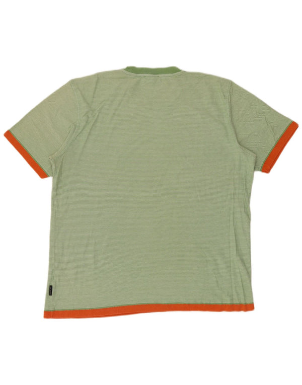 Мужская футболка TED BAKER, размер 5 XL, зеленая хлопковая полоска