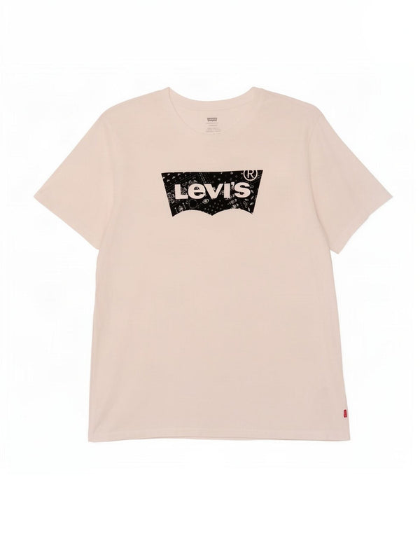 Мужская футболка Levi's Standard с графическим рисунком, большой белый хлопок