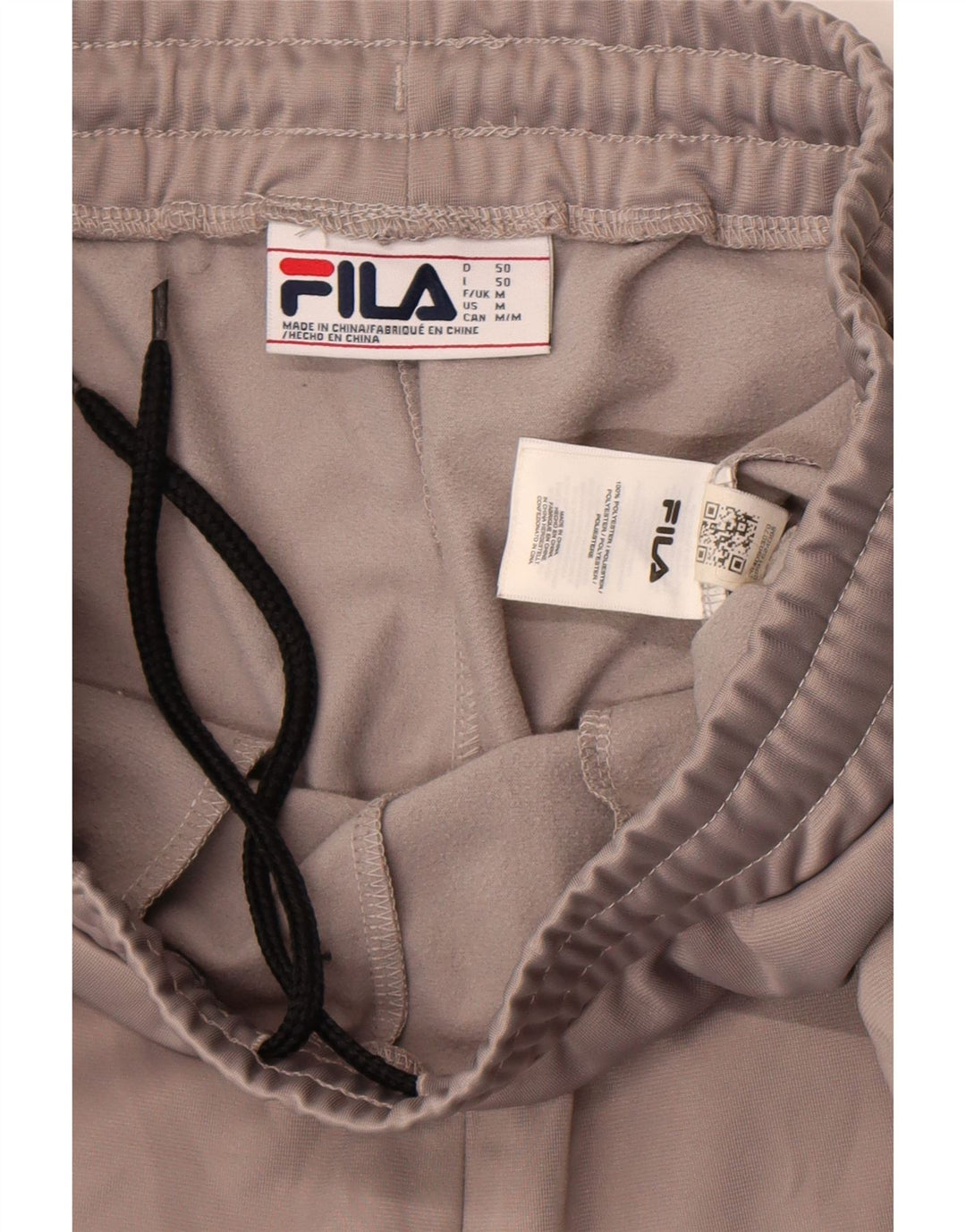 Fila Мужские спортивные брюки джоггеры среднего серого цвета из полиэстера