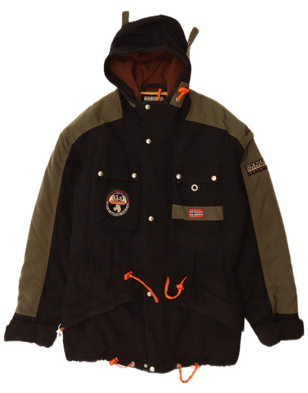 Мужская ветровка с капюшоном NAPAPIJRI UK 38, средний черный полиамид