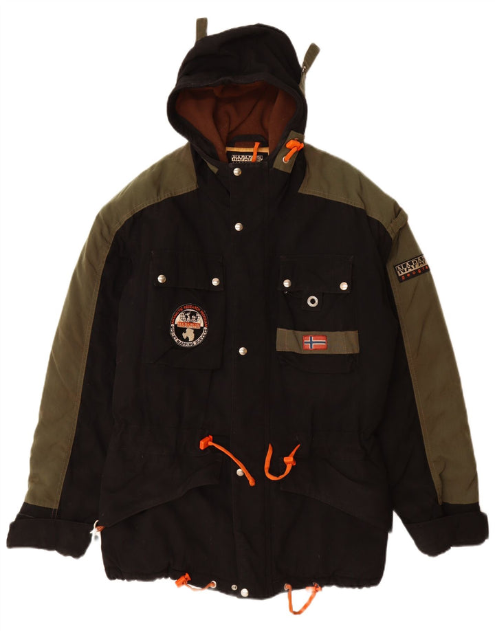 Мужская ветровка с капюшоном NAPAPIJRI UK 38, средний черный полиамид