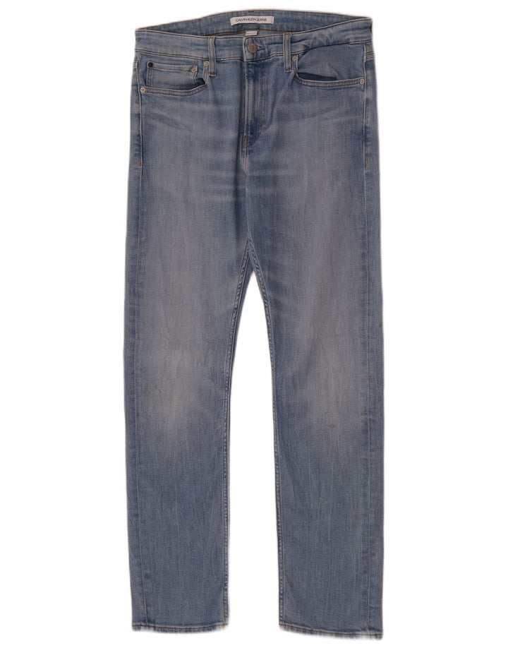 Мужские узкие джинсы Calvin Klein W32 L32, синий хлопок