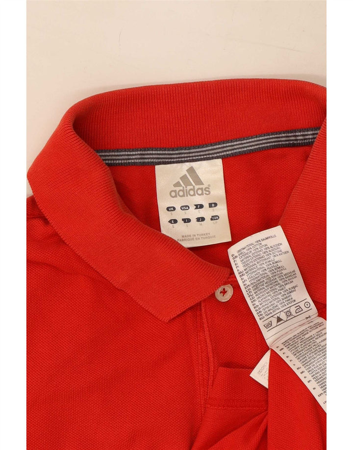 Мужская рубашка-поло Adidas, маленькая красная, хлопок