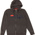 FILA Mens Graphic Zip Hoodie Sweater Small Grey Cotton Vintage Fila and Second-Hand Fila from Messina Hembry 