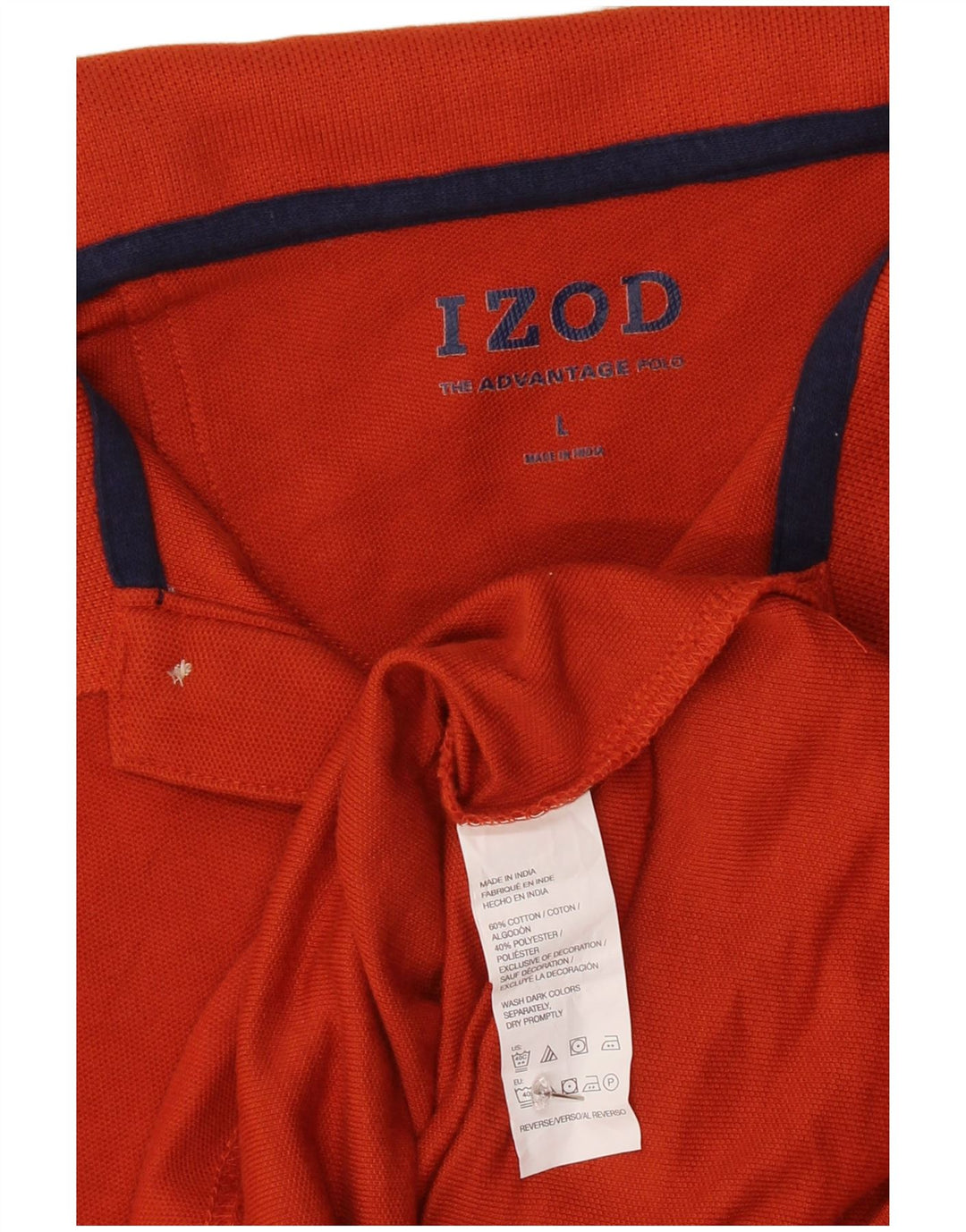 Мужская рубашка поло IZOD, большая оранжевая, хлопок