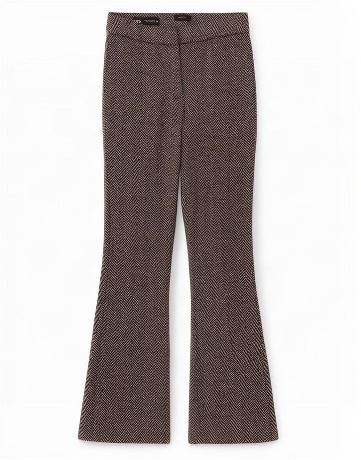 Женские повседневные брюки Zara Bootcut, маленькие W26 L29, серый полиэстер с шевроном