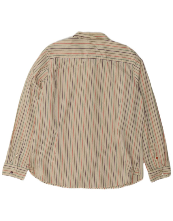 Женская рубашка Joules UK 18 XL, хлопковая бежевая полоска