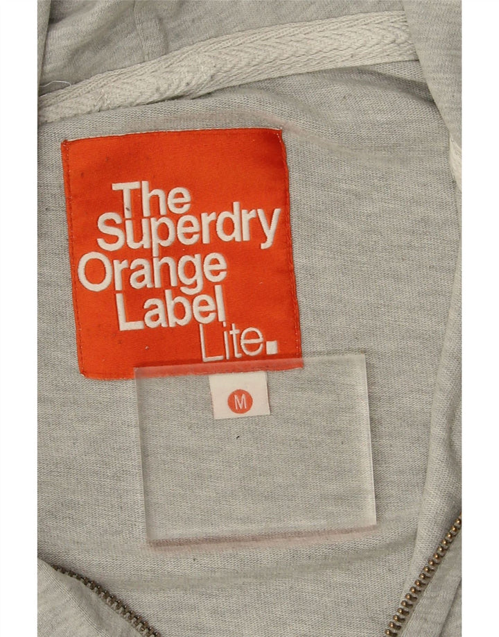 Мужской свитер с капюшоном на молнии Superdry среднего серого цвета, хлопок