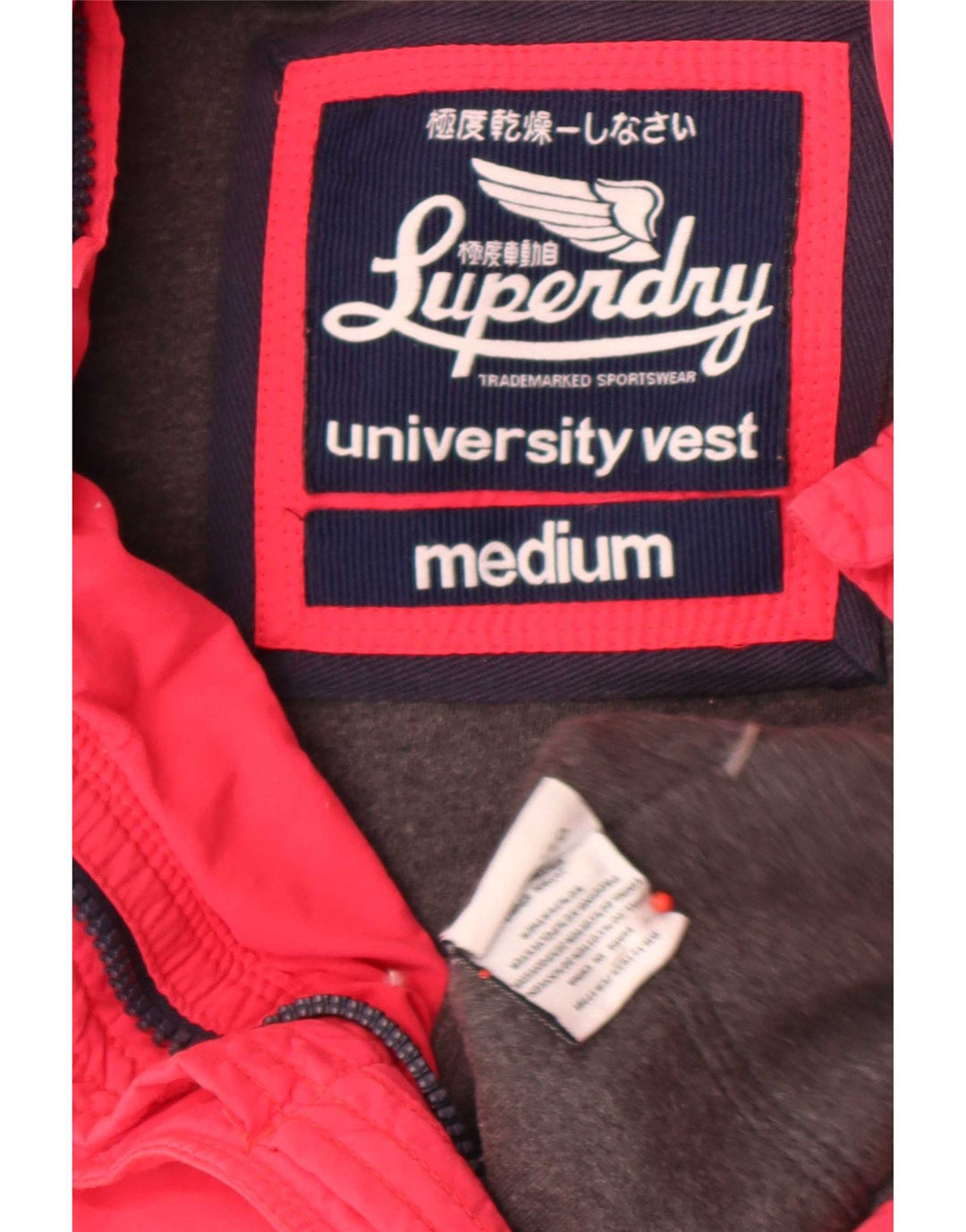 Женский утепленный жилет Superdry UK 14, хлопковый средний красный цвет