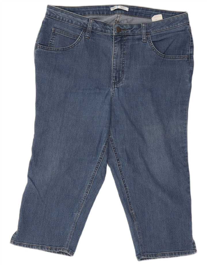 Женские капри Lee Riders со средней посадкой США 14, большие размеры W32 L18, синий хлопок